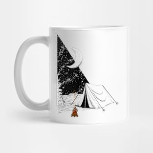 Night camp (bw) Mug